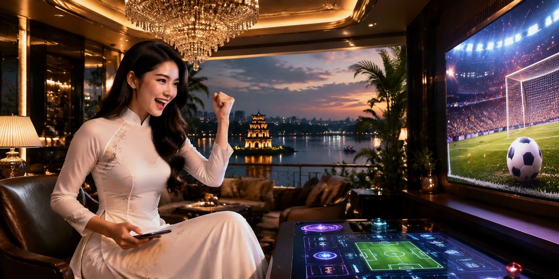Người hâm mộ esports tại Hà Nội theo dõi trận đấu và đặt cược trực tuyến trong trang phục áo dài