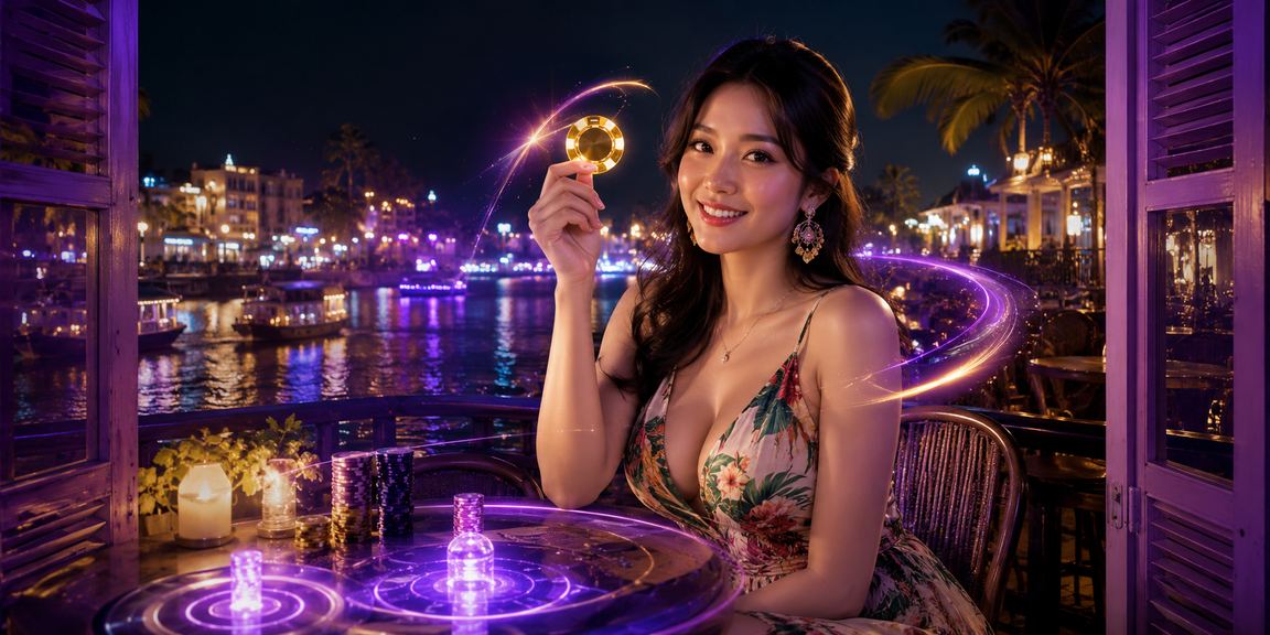 Người dùng Việt Nam ngồi cà phê ven sông Mekong theo dõi khuyến mãi cá cược trên điện thoại