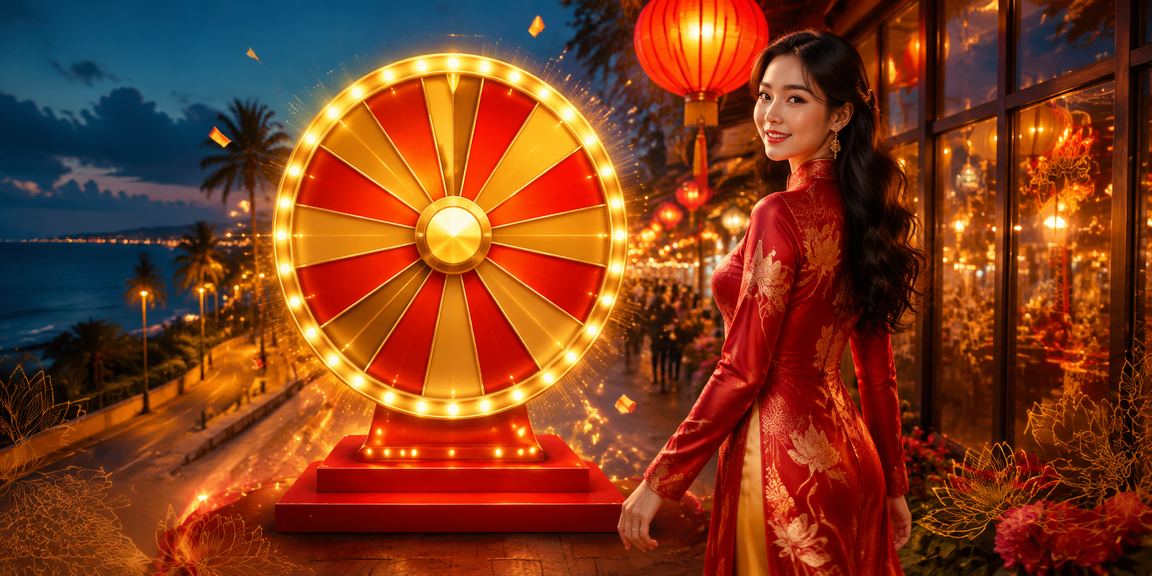 Không khí chợ đêm Mũi Né với người chơi thử vận may và tham gia rút thăm may mắn